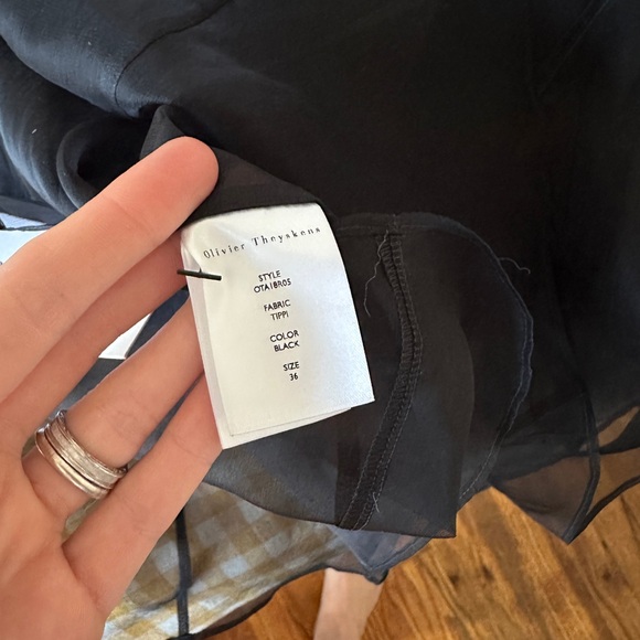 Rare Olivier Theyskens Runway FW18 Black Silk + Organza Minimalist Dress - Picture 6 of 7